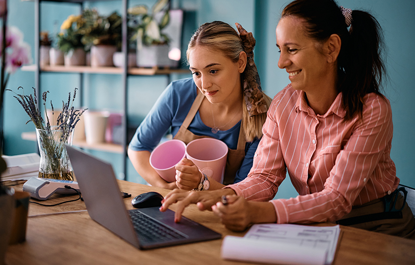 employees at plant store