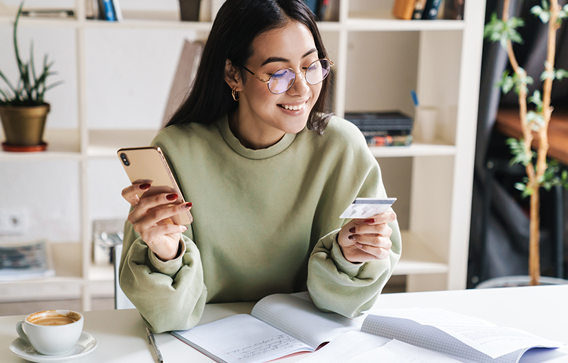 woman shopping online