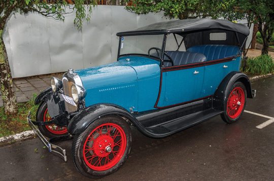 vintage car that has been restored