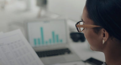 Person reviewing their taxes.